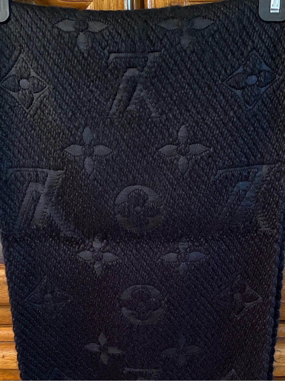 Vuitton Logomania Black Luxury Scarf